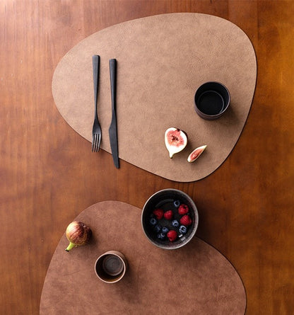 Placemat Leather Placemat Waterproof and Oilproof Pad Anti - scald Heat Insulation Pad - Hearth & Lume