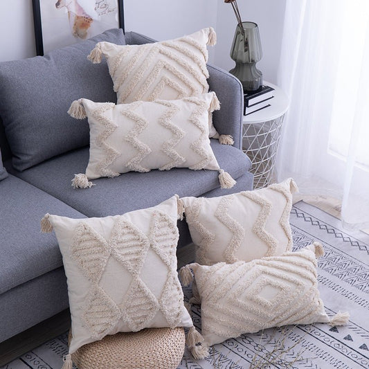 Tufted pillow cushion cover - Hearth & Lume