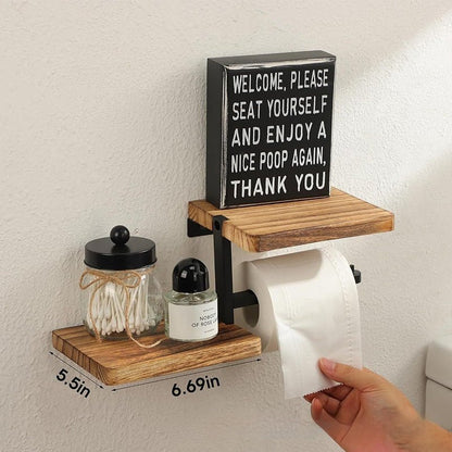 Fashion Personalized Bathroom Shelf Roll Stand - Hearth & Lume