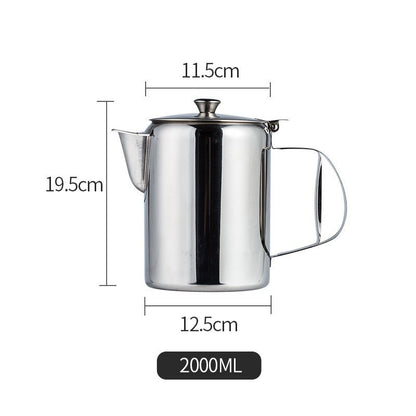 Pull teapot stainless steel coffee pot Hong Kong style milk teapot hand flush pot - Hearth & Lume