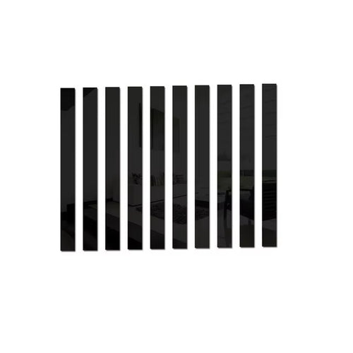 10Pcs Mirror Strips 3D Wall Stickers for Living Room Self Adhesive Acrylic Wall Stickers Room Decoration Waist Line Home Decor
