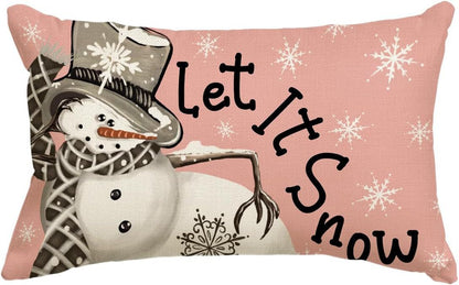 Christmas Simple Linen Pillow Cover Home Sofa Decoration - Hearth & Lume