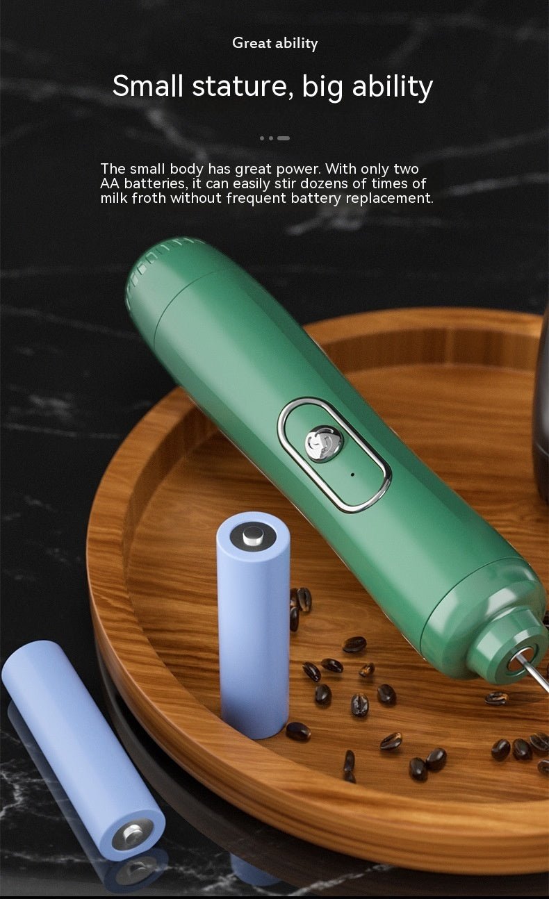 Milk Frother Coffee Frother Household Electric Milk Stirring Battery Handheld Blender - Hearth & Lume