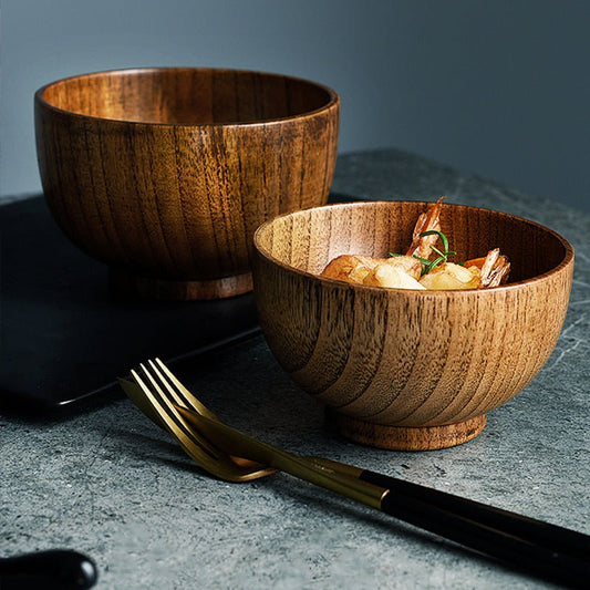 Retro Japanese Style Wooden Tableware - Hearth & Lume