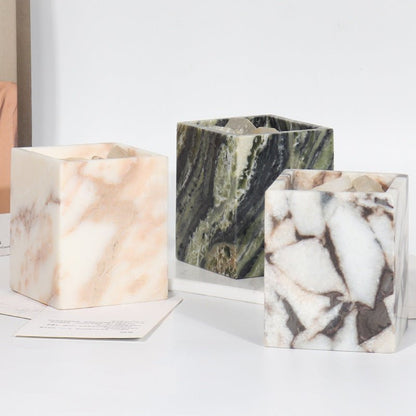 Marble Aromatherapy Candle Cup Container Candlestick Table Decorations - Hearth & Lume