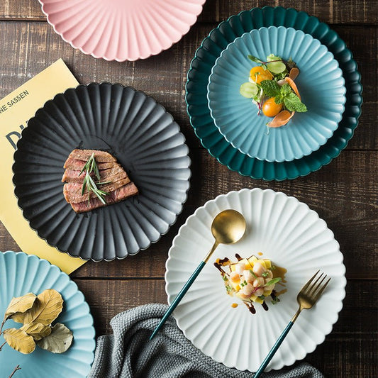 Creative Simple Solid - color Ceramic Plate - Hearth & Lume