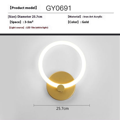 Creative Wall Lamp Simple Modern Bedroom Bedside Lamp - Hearth & Lume