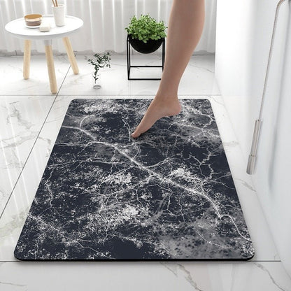 Bathroom Diatom Mud Absorbent Pad Household Marbling Washable - Hearth & Lume