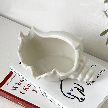 Fashion Ceramic Conch Shell Tray Decoration - Hearth & Lume