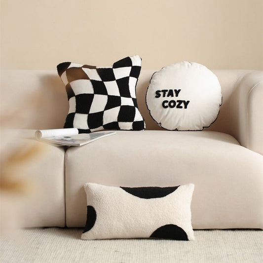 Checkerboard Pillow Living Room Sofa Combination Pillow Set - Hearth & Lume