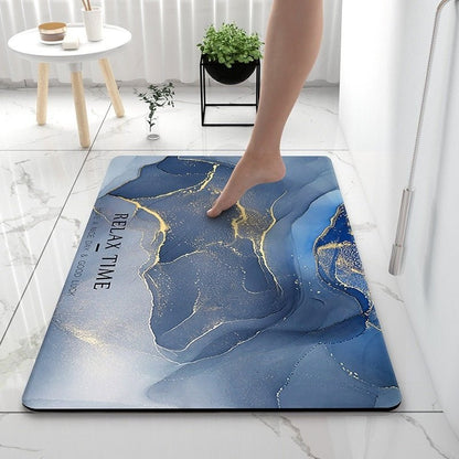 Bathroom Diatom Mud Absorbent Pad Household Marbling Washable - Hearth & Lume