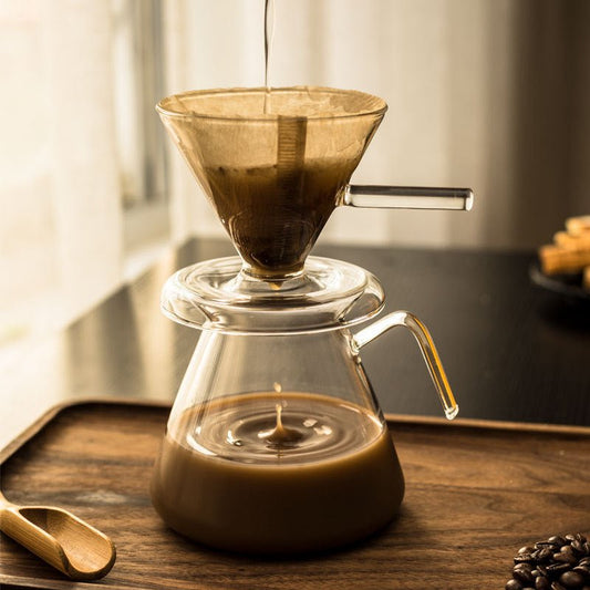 Coffee Pot Set High - bay Silicon Heat - resistant Glass Pot Coffee Filter Cup - Hearth & Lume
