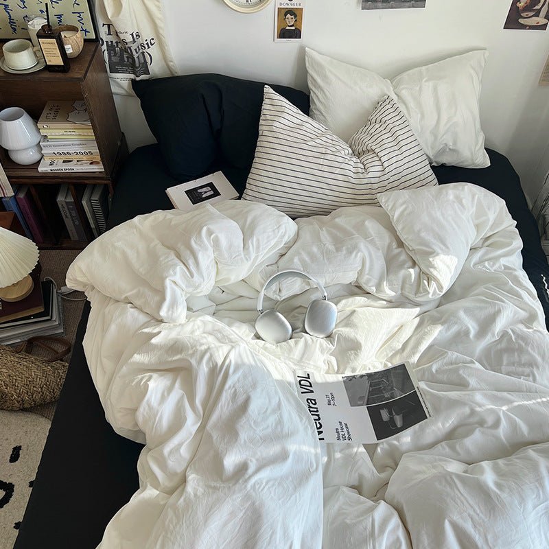 Super Soft Mixed Washed Cotton Four - piece Set - Hearth & Lume