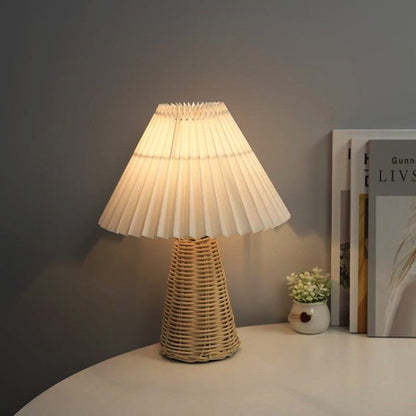 Night Light Pleated Table Lamp Decoration Retro Bedroom Bedside Lamp High - grade Atmosphere - Hearth & Lume