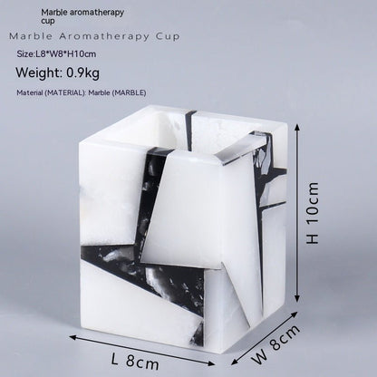 Marble Aromatherapy Candle Cup Container Candlestick Table Decorations - Hearth & Lume
