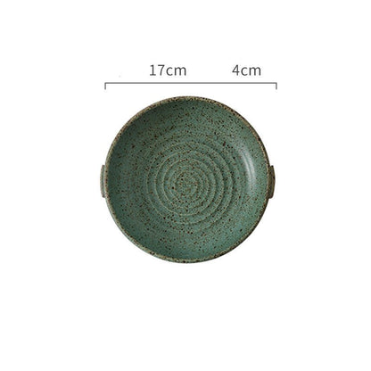 Japanese Binaural Plate Handmade Stoneware Cutlery Set - Hearth & Lume