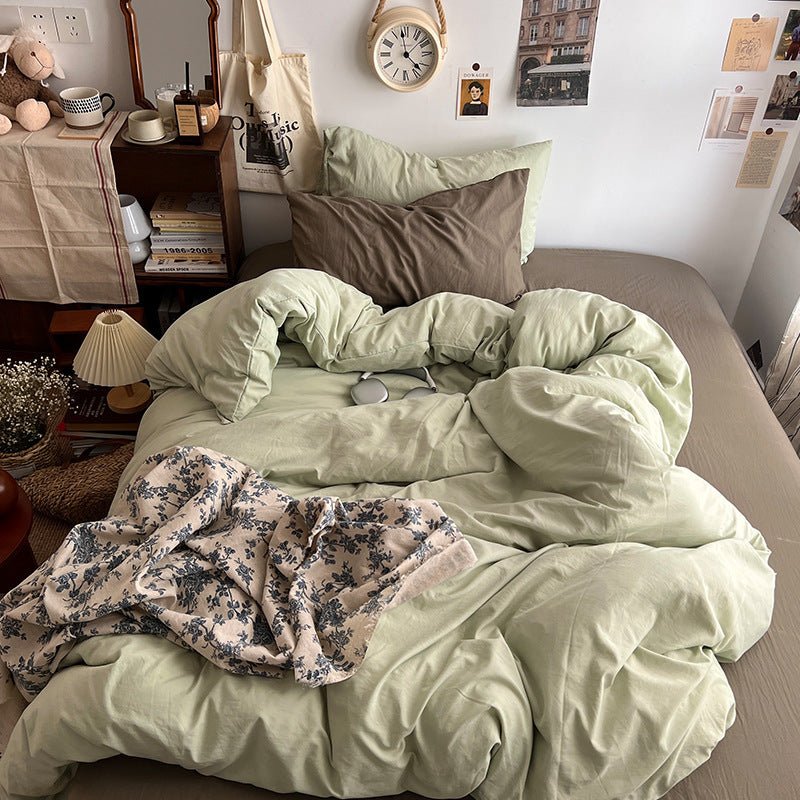 Super Soft Mixed Washed Cotton Four - piece Set - Hearth & Lume
