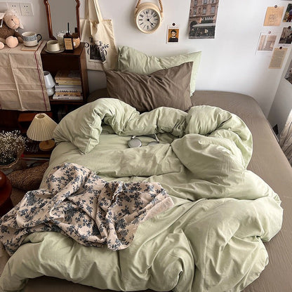 Super Soft Mixed Washed Cotton Four - piece Set - Hearth & Lume