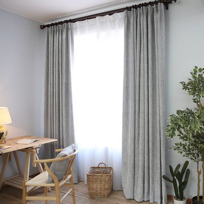 Solid color modern simple thick cotton curtain fabric - Hearth & Lume