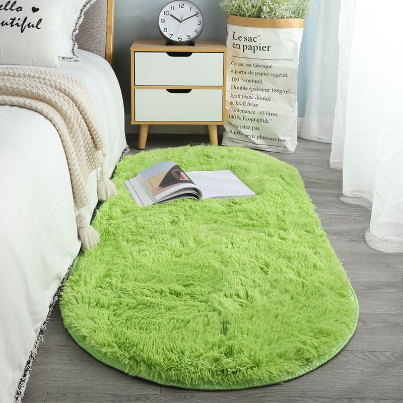 Oval Bedside Silk Wool Bedroom Sofa And Coffee Table Mat - Hearth & Lume
