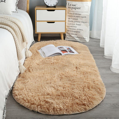 Oval Bedside Silk Wool Bedroom Sofa And Coffee Table Mat - Hearth & Lume