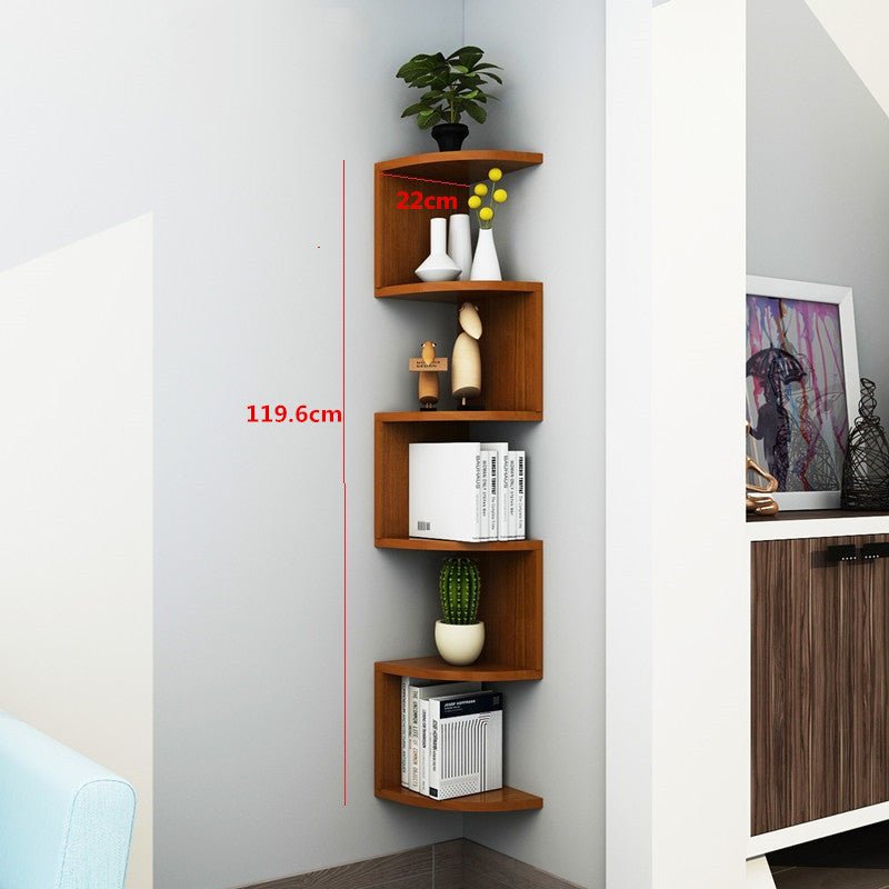 Wall Corner Shelf Corner Bookshelf Shelf Living Room Decoration Shelf Corner Wall Shelf Storage Rack - Hearth & Lume