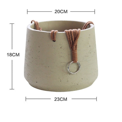 Nordic Wall Hanging Cement Hanging Flower Pot - Hearth & Lume