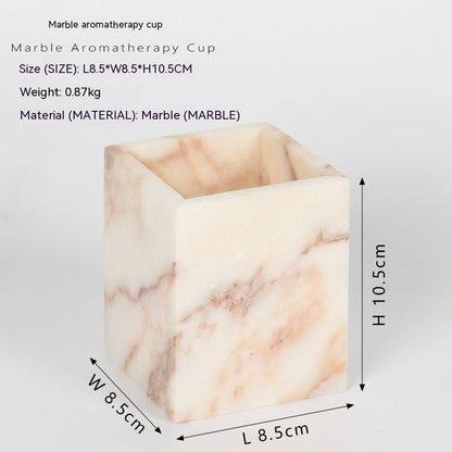 Marble Aromatherapy Candle Cup Container Candlestick Table Decorations - Hearth & Lume