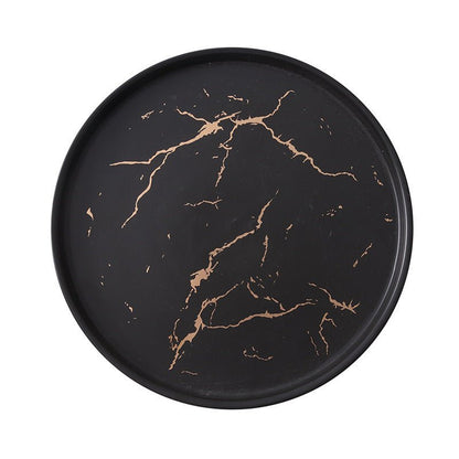 Nordic Style Marble Plate Household Ceramic Dish - Hearth & Lume