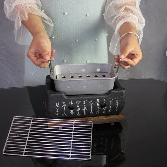 Japanese Mini Grill Household Indoor Charcoal Grill Full Set - Hearth & Lume