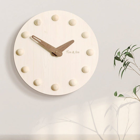 Wooden Wall Clock Nordic Home Living Room Modern - Hearth & Lume