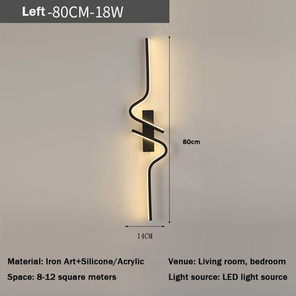 Bedroom Bedside Lamp Modern Minimalist Background Wall Lamp - Hearth & Lume
