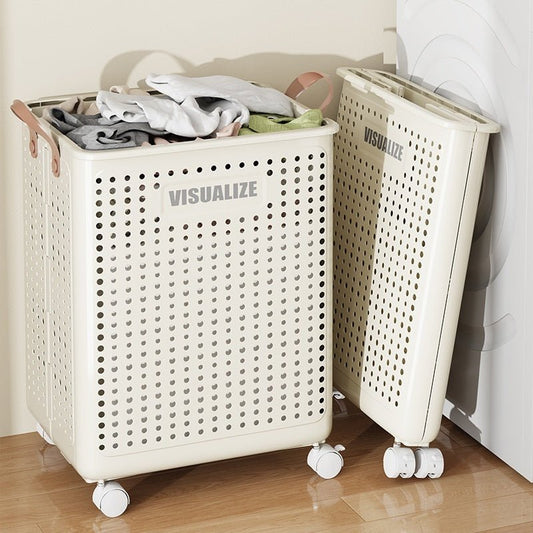 Multifunctional Folding Laundry Basket With Wheels - Hearth & Lume