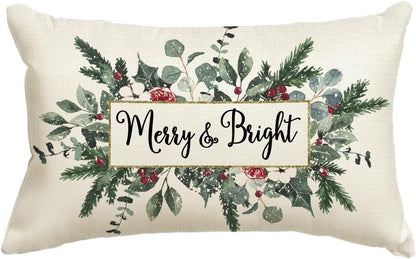 Christmas Simple Linen Pillow Cover Home Sofa Decoration - Hearth & Lume