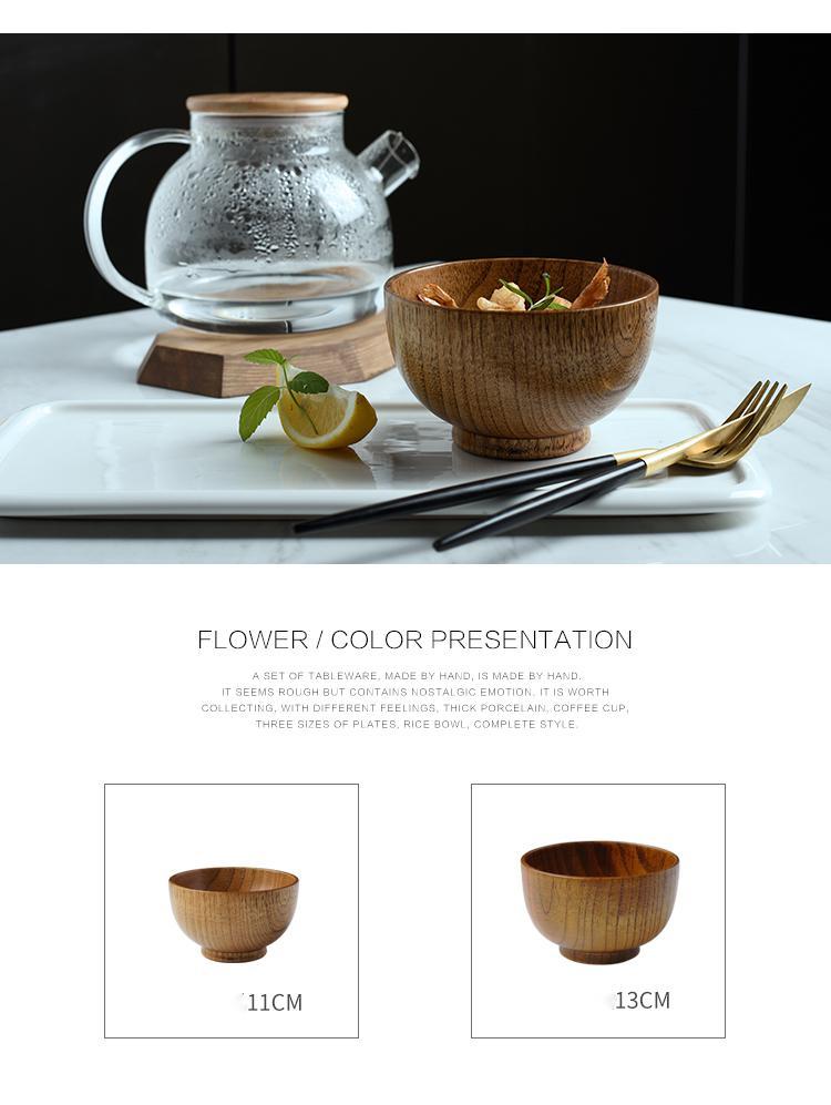 Retro Japanese Style Wooden Tableware - Hearth & Lume