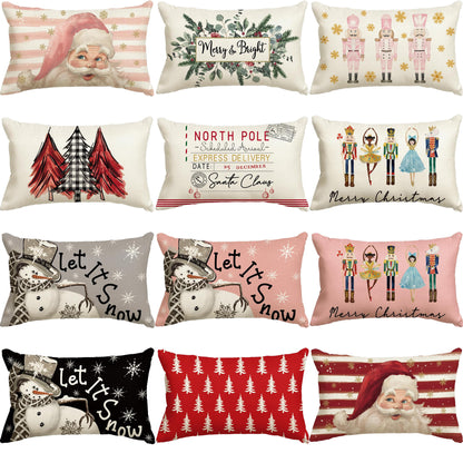 Christmas Simple Linen Pillow Cover Home Sofa Decoration - Hearth & Lume