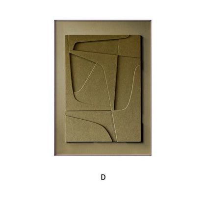 Three - dimensional Abstract Silent Style Geometric Morandi Hanging Painting - Hearth & Lume