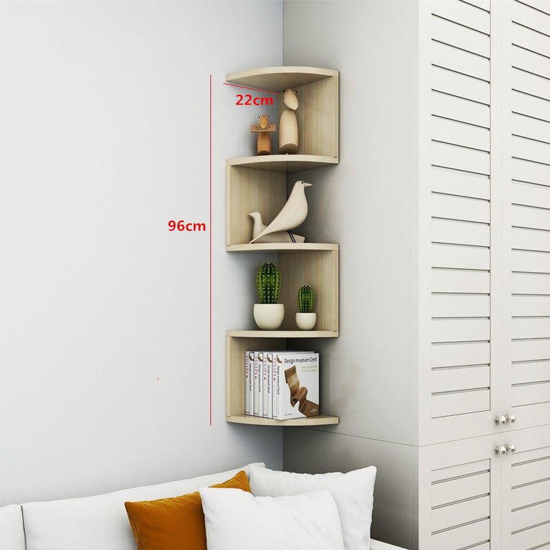 Wall Corner Shelf Corner Bookshelf Shelf Living Room Decoration Shelf Corner Wall Shelf Storage Rack - Hearth & Lume