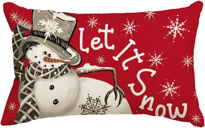 Christmas Simple Linen Pillow Cover Home Sofa Decoration - Hearth & Lume