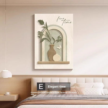 Decorative Painting Cream Style Abstract Line Character Mural - Hearth & Lume