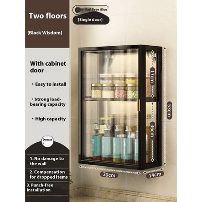 Rack Bathroom Light Luxury Cosmetics Storage Cabinet - Hearth & Lume