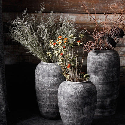 Retro Ceramic Floor - standing Large Vase - Hearth & Lume