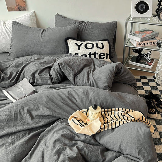 Super Soft Pleated Bed Sheet Quilt Cover - Hearth & Lume