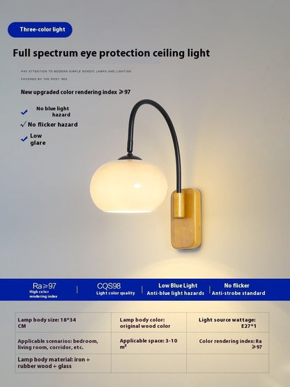 Bedside Wall Lamp Creative Retro Glass Wall LED Lamp - Hearth & Lume