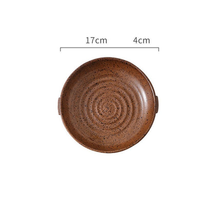 Japanese Binaural Plate Handmade Stoneware Cutlery Set - Hearth & Lume