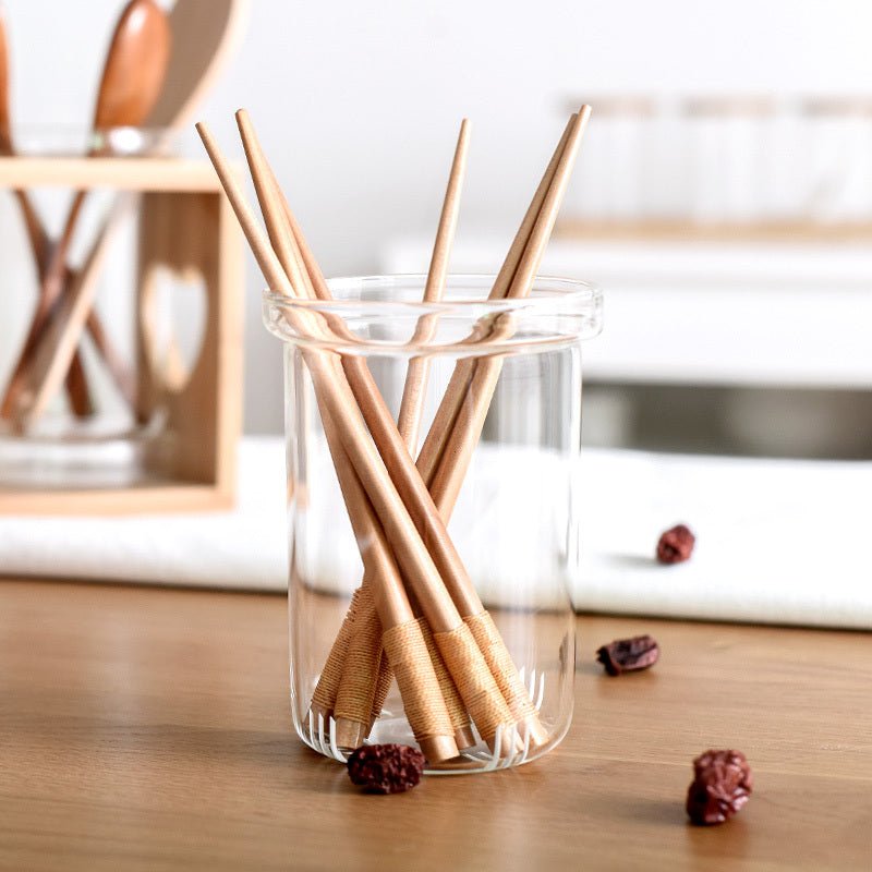 Household Glass Chopstick Holder Japanese Style Drain Chopstick Barrel - Hearth & Lume