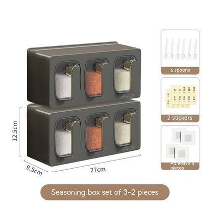 Drawer Type Seasoning Box Household Kitchen Spice Jars Combination - Hearth & Lume