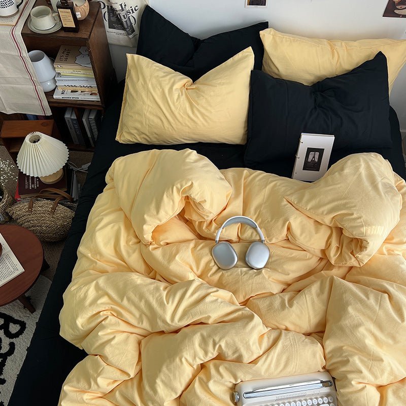 Super Soft Mixed Washed Cotton Four - piece Set - Hearth & Lume