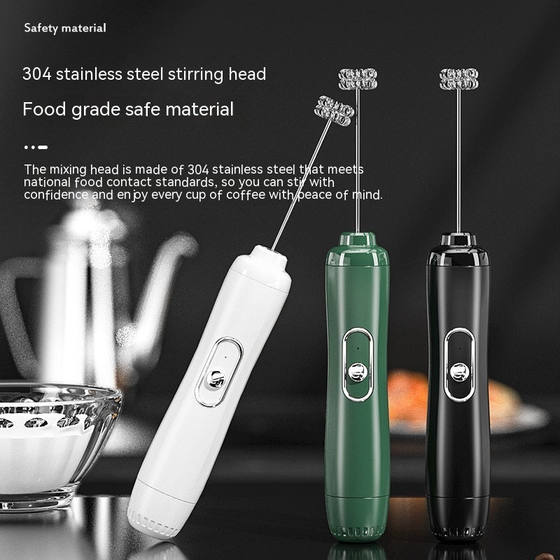 Milk Frother Coffee Frother Household Electric Milk Stirring Battery Handheld Blender - Hearth & Lume
