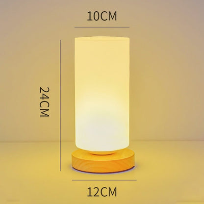 Nordic Solid Wood Decoration USB Table Lamp Bedroom - Hearth & Lume